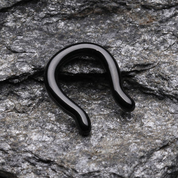 Detail View 1 of Blackline Steel Septum Ring-Black